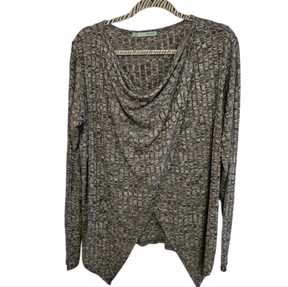 Maurices Long Sleeve One Button Wrap Cardigan